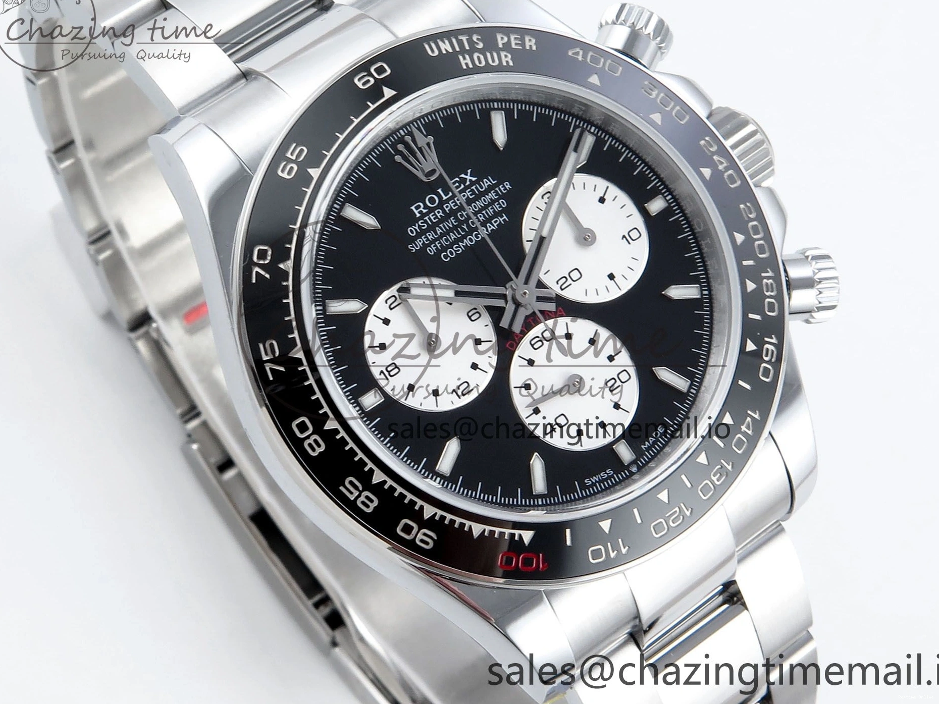 0209 EyeCatching Daytona 126529 QF 1:1 Best Edition Black Dial Steel 904L on SS Bracelet V8 QF 652